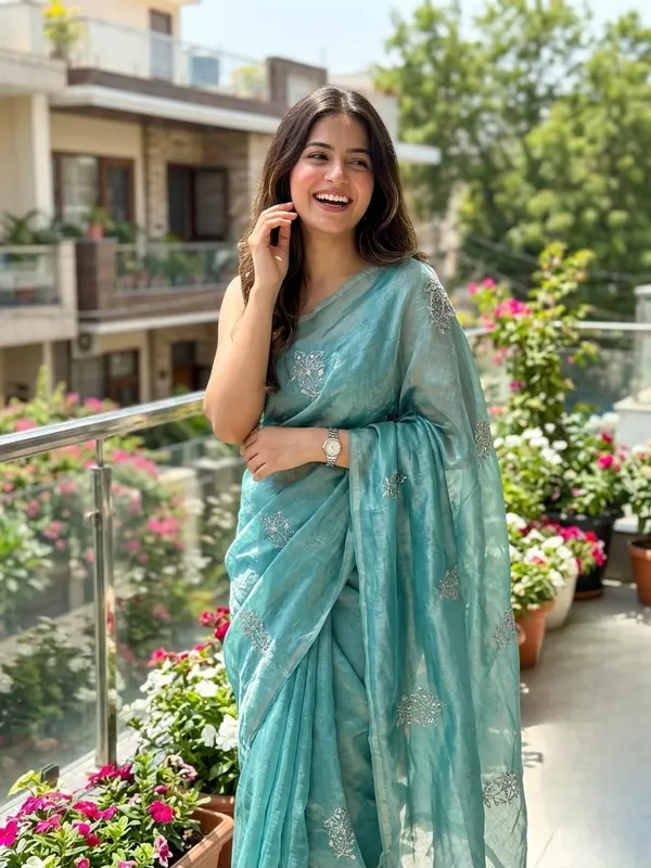 Premium_Sky_Blue_Silk_Saree_With_Heavy_Sequins_Floral_Embroidery_Work