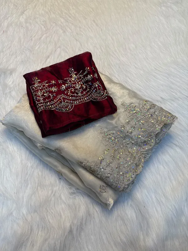 Pure_Satin_Silk_Saree_With_Heavy_Sequins_Embroidery_Work
