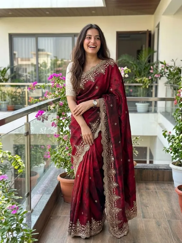 Pure_Soft_Fendy_Satin_Saree_Party_Wear_Saree_with_Embroidery_Work_Saree_And_Unstiched__Embroidery_Work_Blouse