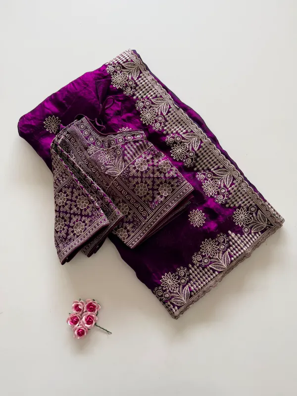 Pure_Soft_Fendy_Sattin_Saree_With_Embroidery_Zari_Work_Butta