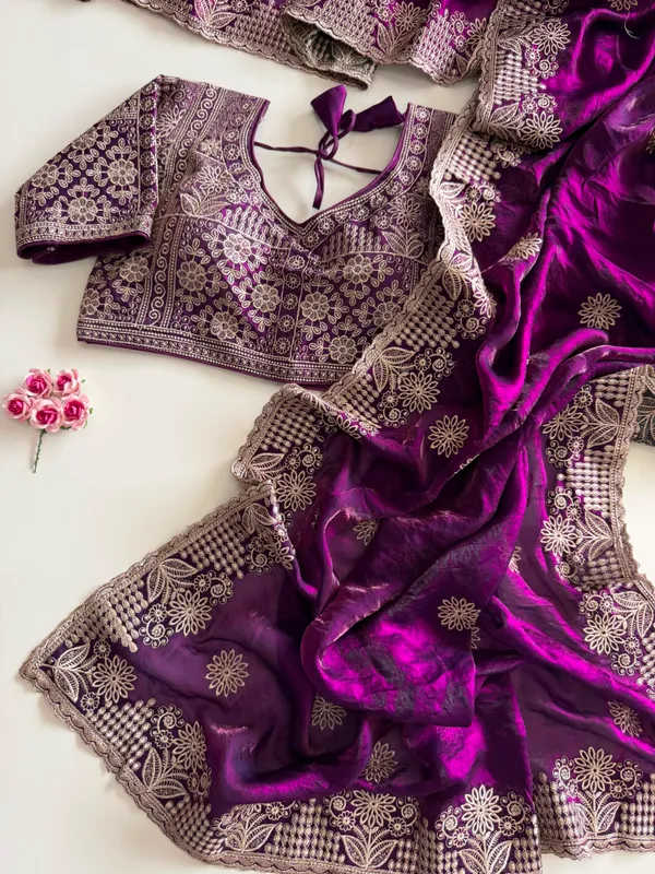 Pure_Soft_Fendy_Sattin_Saree_With_Embroidery_Zari_Work_Butta
