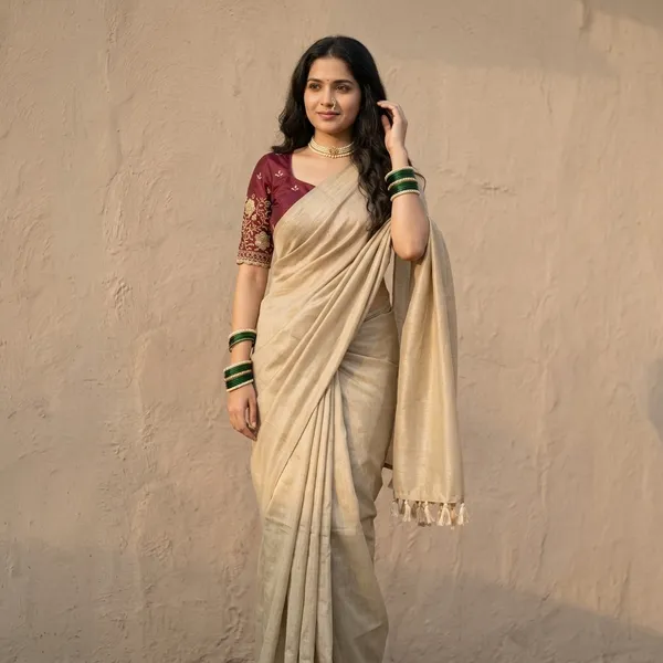 Solid/Plain_Bollywood_Georgette_Saree_(Cream)