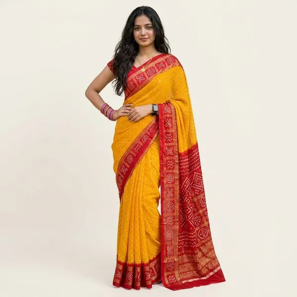 Printed_Bollywood_Georgette_Saree_(Orange)