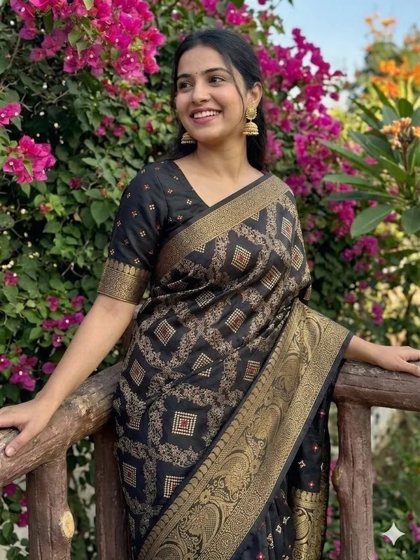 Premium_Mysore_Silk_Bandhani_Print_Saree_with_Traditional_Soft_Fabric_Unstitched_Blouse_Piece_Party_&_Festive_Wear