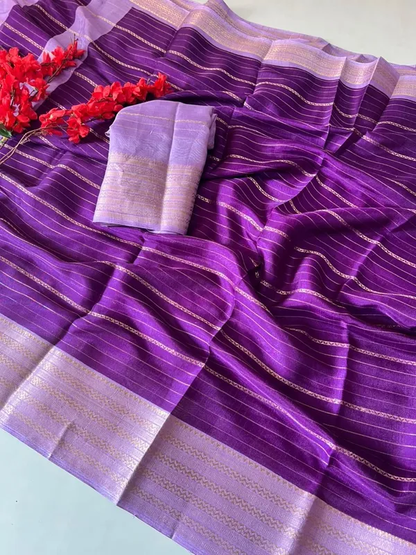 Woven_Daily_Wear_Cotton_Blend_Saree_(Purple)