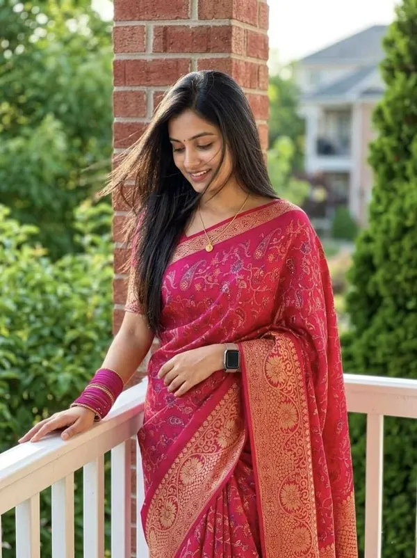 Printed_Mysore_Silk_Blend_Saree_(Pink)