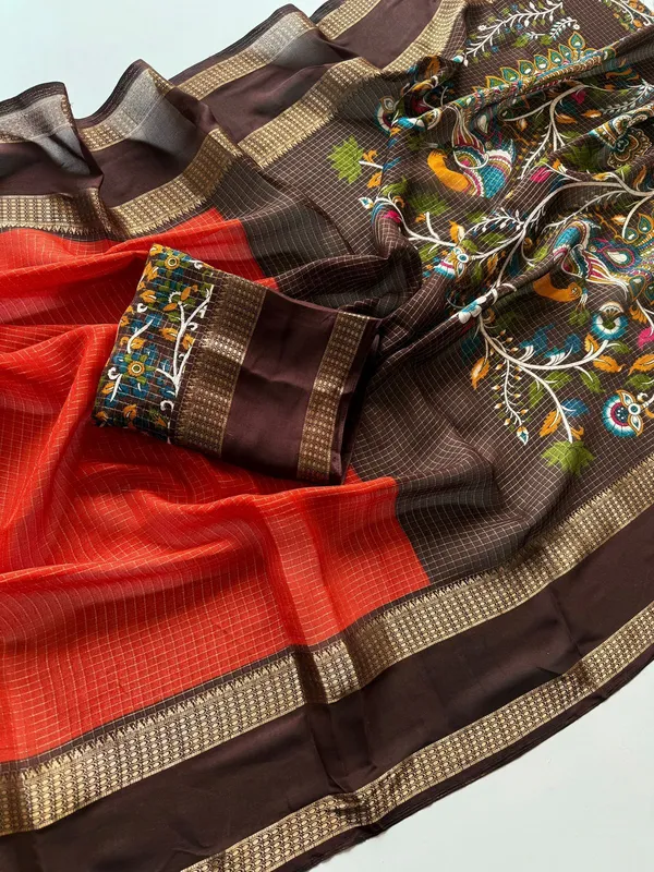 Printed_Bollywood_Cotton_Silk_Saree_(Orange)