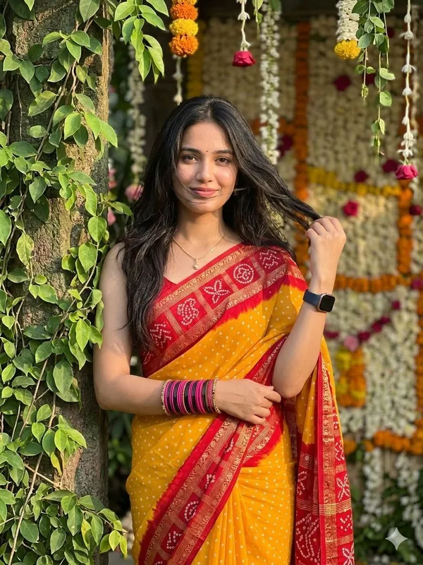Printed_Bollywood_Georgette_Saree_(Orange)