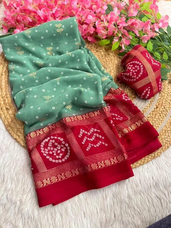 Geometric_Print,_Printed_Bandhani_Georgette_Saree_(Multicolor)