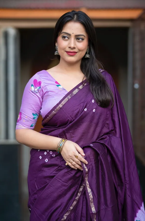 Printed_Daily_Wear_Cotton_Silk_Saree_(Purple)
