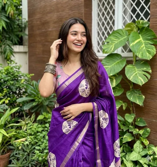 Floral_Print_Daily_Wear_Cotton_Silk_Saree_(Purple)