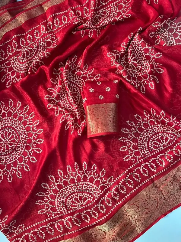 Woven_Bandhani_Pure_Silk_Saree_(Red)