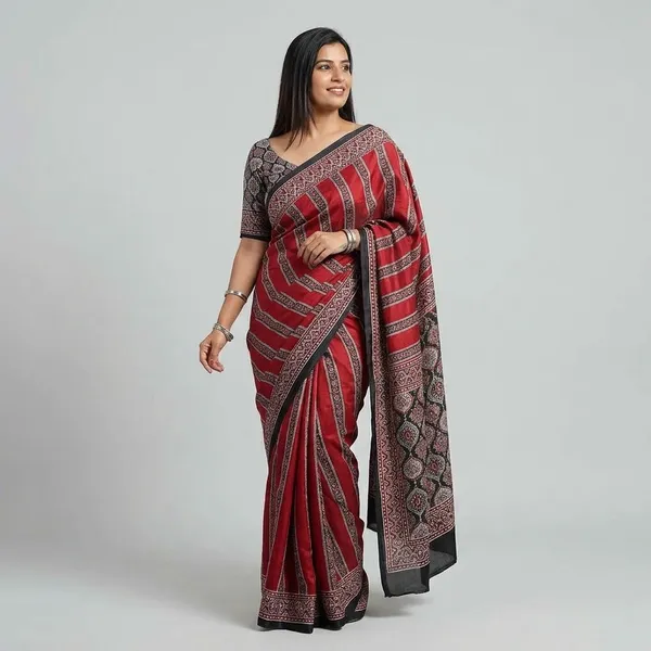 Printed_Daily_Wear_Crepe_Saree_(Multicolor)