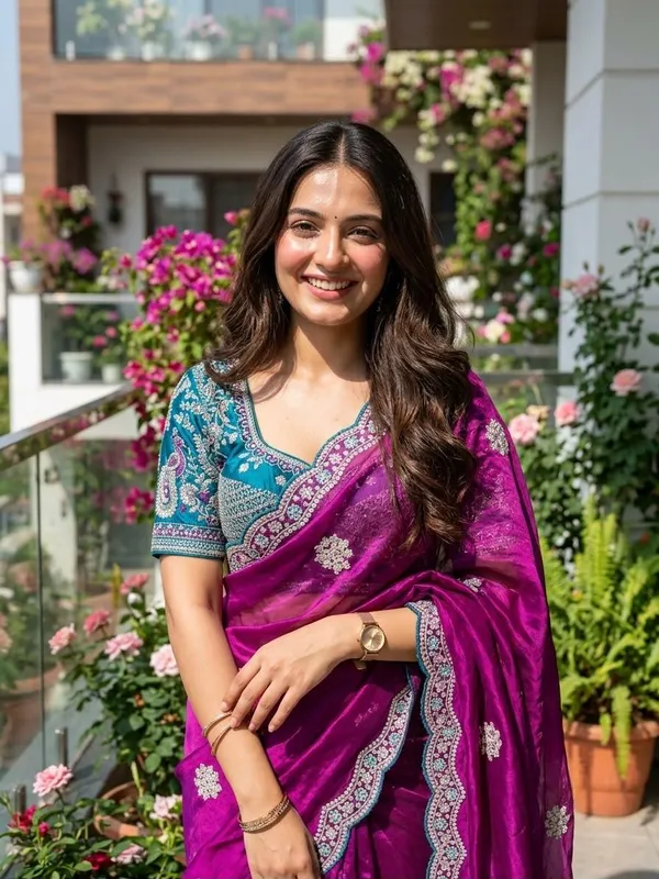 Pure_soft_Fandy_Sattin_Saree_With_Embroidery_Sequence_work_Butta