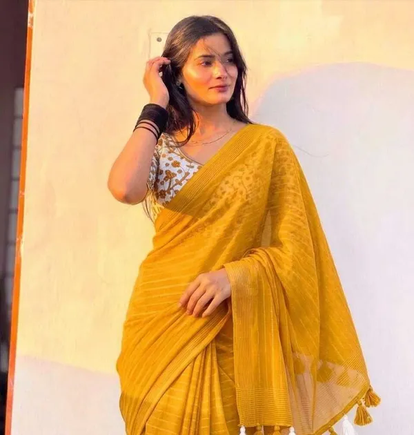 Purple_Chiffon_Striped_Saree_For_Women