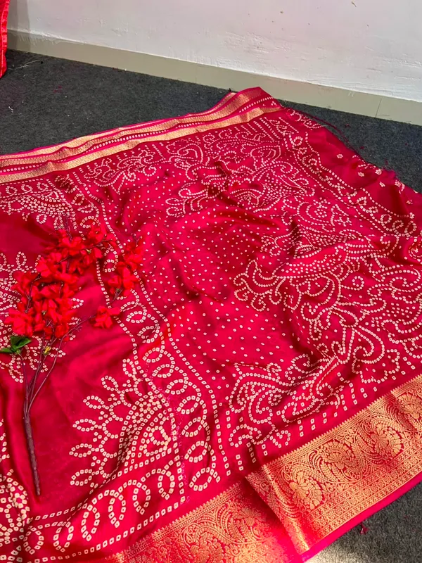Woven_Bandhani_Pure_Mysore__Silk_Saree_(Pink)