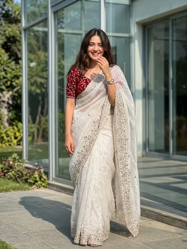 Pure_Fancy_Soft_Satin_Fendy_Silk_Saree_with_Embroidery_Work_And_Aarco_Border_Fully_Stiched_Blouse