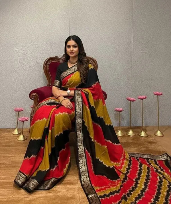 Multicolor_Cotton_Silk_Striped_And_Printed_Saree_For_Women