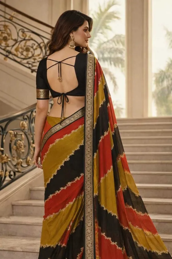 Multicolor_Cotton_Silk_Striped_And_Printed_Saree_For_Women