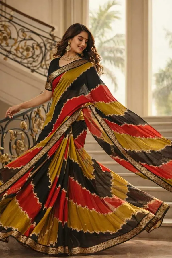 Multicolor_Cotton_Silk_Striped_And_Printed_Saree_For_Women