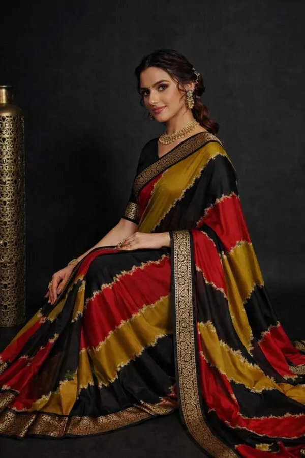 Multicolor_Cotton_Silk_Striped_And_Printed_Saree_For_Women