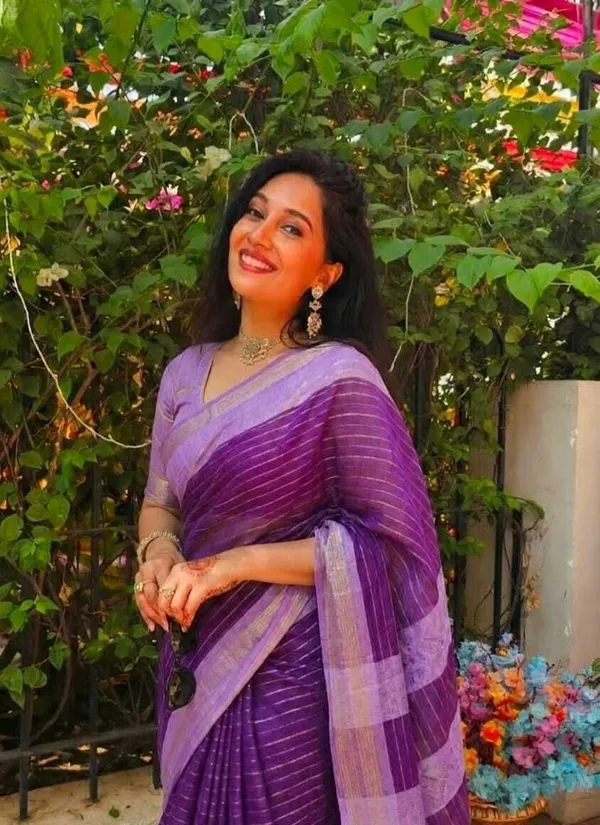 Purple_Cotton_Silk_Striped_And_Checkered_Saree_For_Women