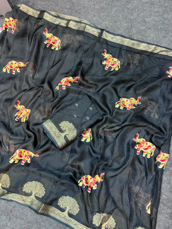 Animal_Print,_Floral_Print,_Mysore_Silk,_Woven_Bollywood_Jacquard_Saree_(Black)