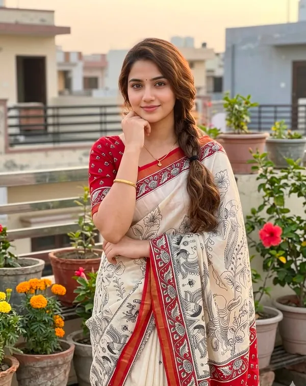 Printed_Kalamkari_Pure_Silk_Saree_(Cream)_Wthe_Printed_Red_Pallu