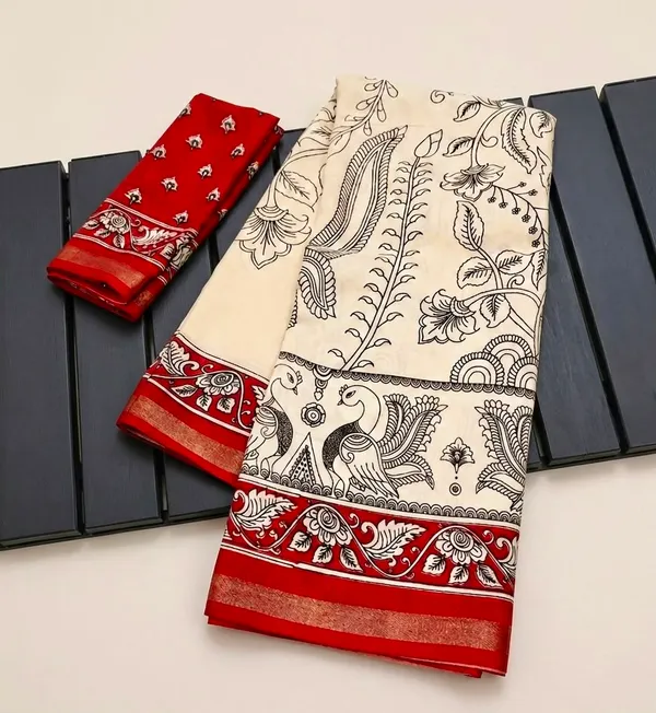 Printed_Kalamkari_Pure_Silk_Saree_(Cream)_Wthe_Printed_Red_Pallu