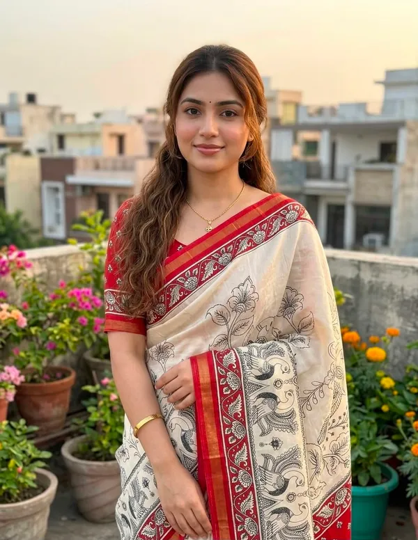 Printed_Kalamkari_Pure_Silk_Saree_(Cream)_Wthe_Printed_Red_Pallu