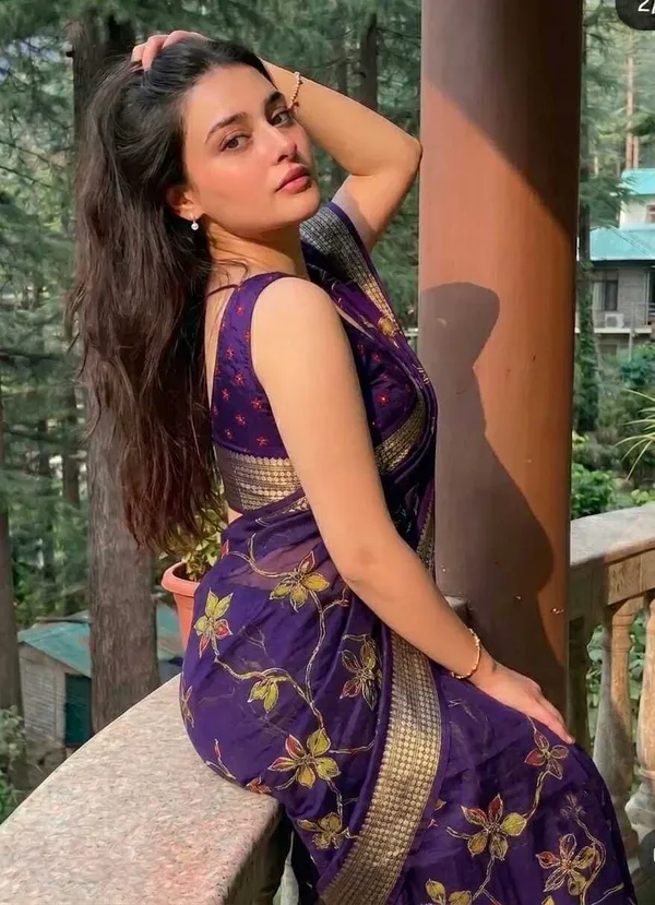 Purple_Cotton_Silk_And_Pure_Cotton_Floral_Print_Saree_For_Women