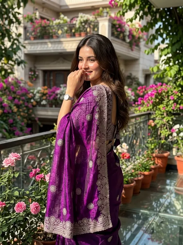 Pure_Soft_Fendy_Sattin_Saree_With_Embroidery_Zari_Work_Butta