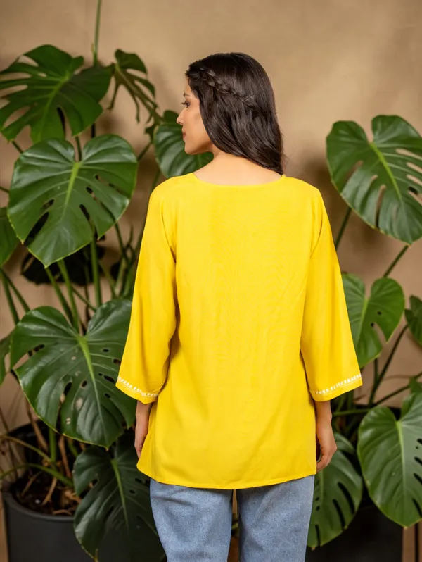 Sahiba_Luxury_Rayon_Yellow_Chikankari_Top