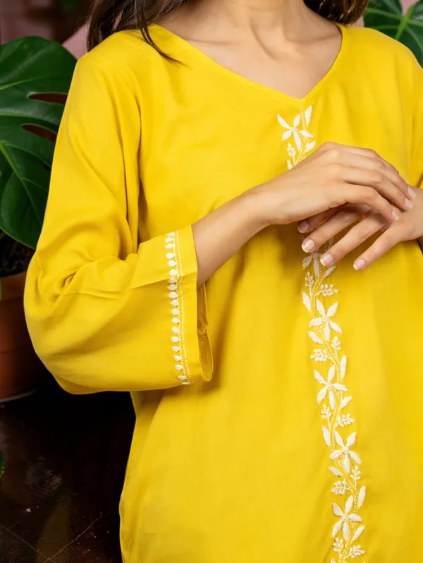 Sahiba_Luxury_Rayon_Yellow_Chikankari_Top