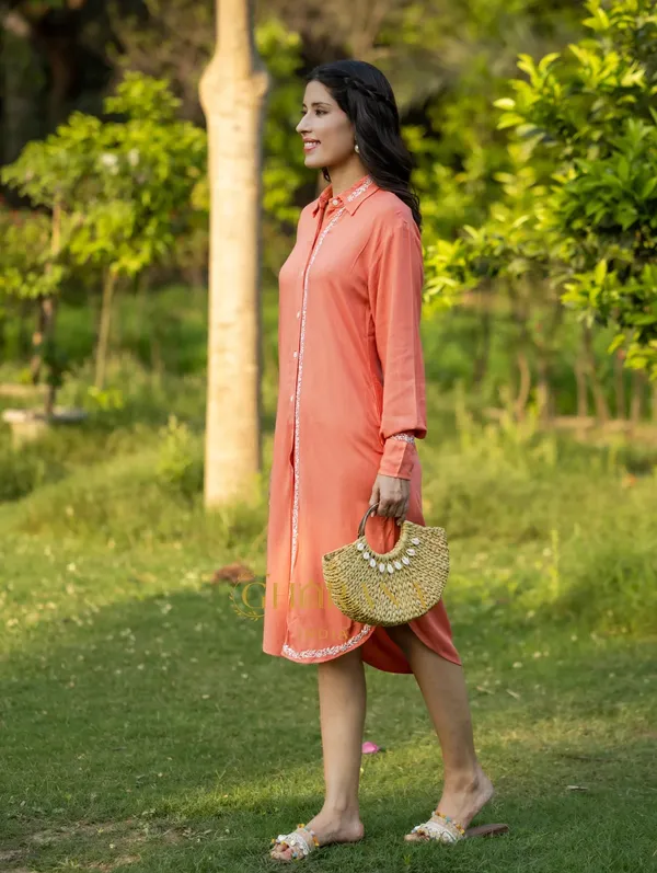 Sahiba_Luxury_Rayon_Blush_Red_Chikankari_Long_Shirt