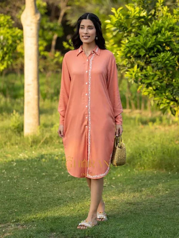 Sahiba_Luxury_Rayon_Blush_Red_Chikankari_Long_Shirt