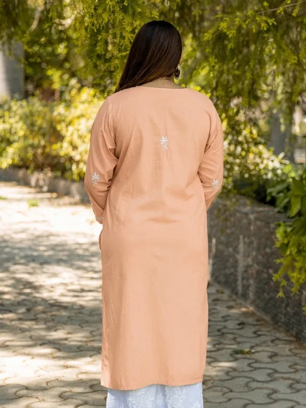 Sahiba_Peach_Pink_Pure_Cotton_Chikankari_Kurta_With_Very_Intricate_Hand_Embroidery