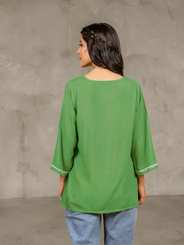 Sahiba_Luxury_Rayon_Green_Chikankari_Top