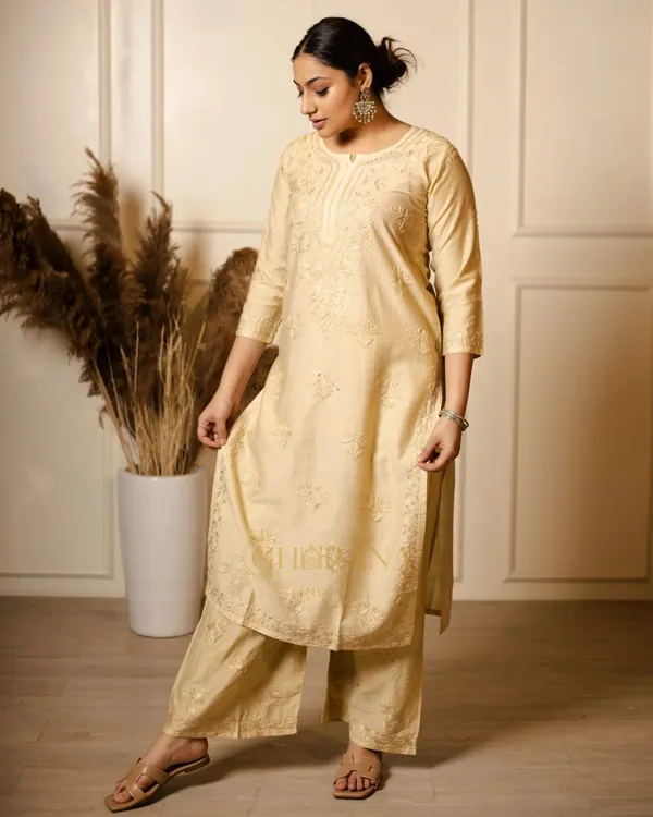 Ruhi_Chanderi_Chikankari_Beige_Kurta_Set_With_Embroidered_Palazzo