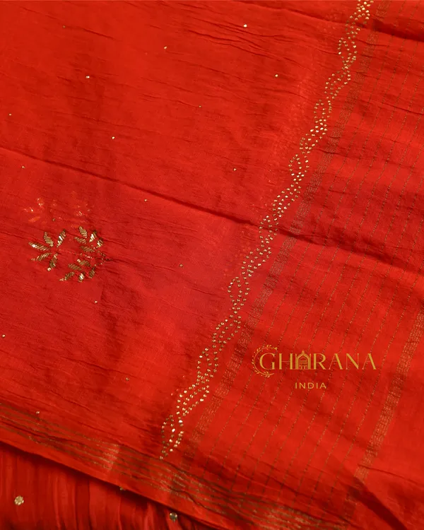Premium_Mulchanderi_3_Pc_Semi_Stitched_Tunic_Dupatta_Bottom_In_Kamdani_Work_Bright_Red