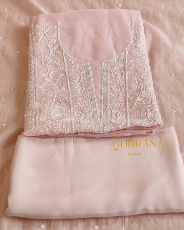 Premium_Mulchanderi_3_Pc_Unstitched_Kurta_Dupatta_And_Bottom_Set_In_Pearl_Katdana_Jaal_Work_Light_Pink