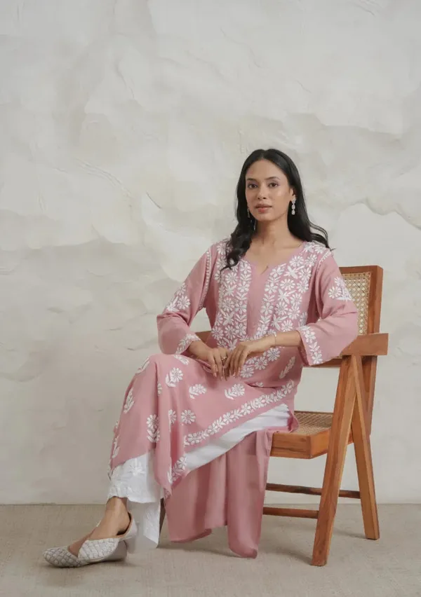 Myra_Modal_Fine_Cotton_Chikan_Kari_Kurta_Onion_Pink