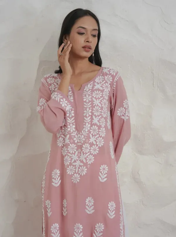 Myra_Modal_Fine_Cotton_Chikan_Kari_Kurta_Onion_Pink