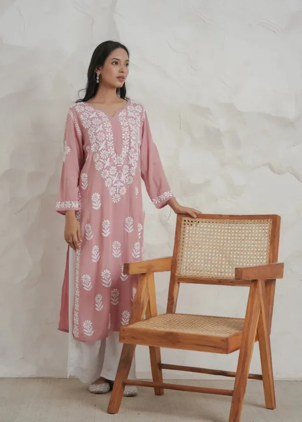 Myra_Modal_Fine_Cotton_Chikan_Kari_Kurta_Onion_Pink