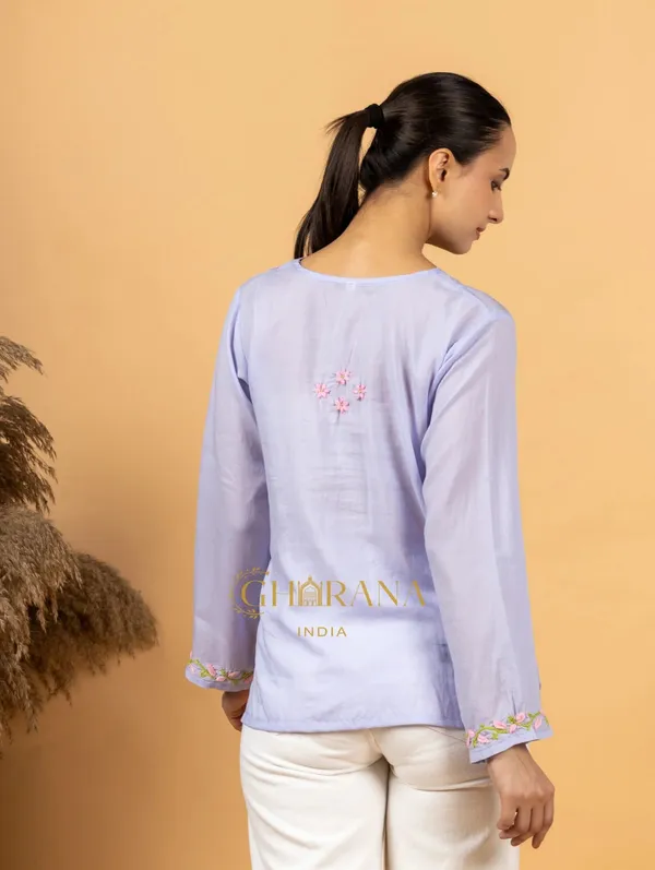 Sahiba_Premium_Modal_Cotton_Lavender_Chikankari_Top
