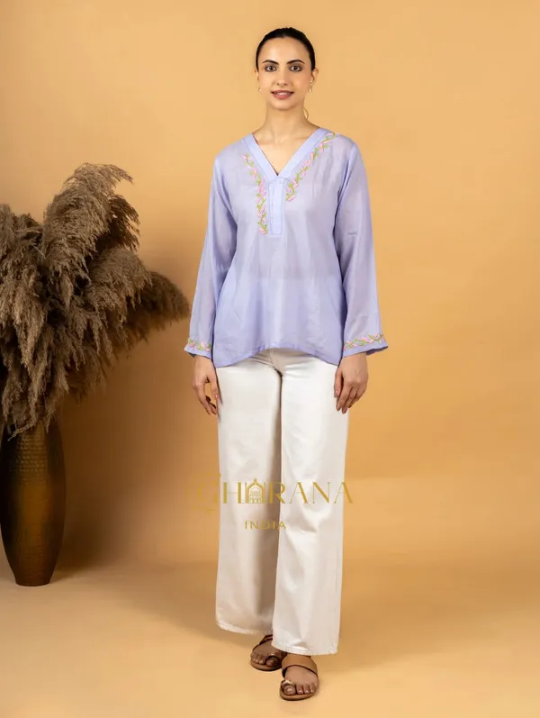 Sahiba_Premium_Modal_Cotton_Lavender_Chikankari_Top