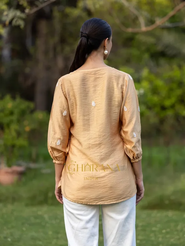 Sahiba_Chanderi_Silk_Golden_Beige_Chikankari_Top