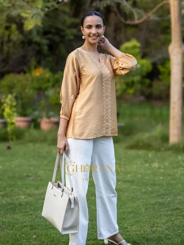 Sahiba_Chanderi_Silk_Golden_Beige_Chikankari_Top