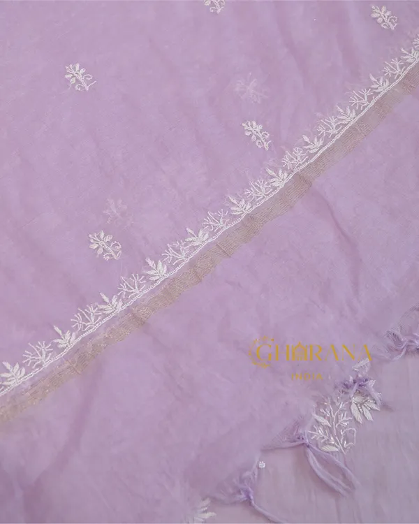 Premium_Mulchanderi_3_Pc_Unstitched_Kurta_With_Dupatta_And_Bottom_Set_In_Pearl_Jaal_Work_Lavender