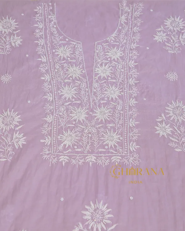 Premium_Mulchanderi_3_Pc_Unstitched_Kurta_With_Dupatta_And_Bottom_Set_In_Pearl_Jaal_Work_Lavender
